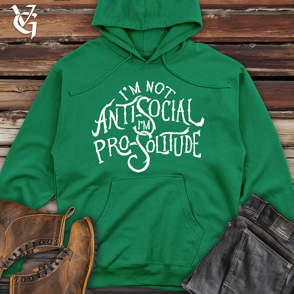 I'm Not AntiSocial Midweight Hooded Sweatshirt