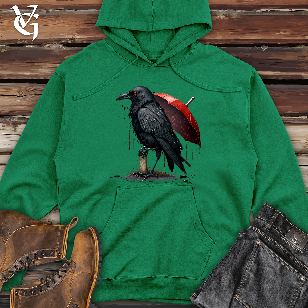 Raven in the Rain Midweight Hooded Sweatshirt