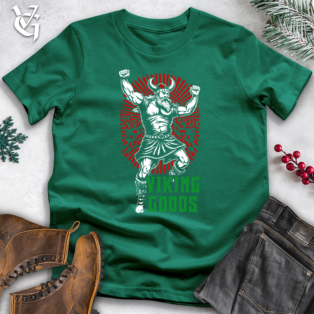 Dancing Viking Santa Cotton Tee