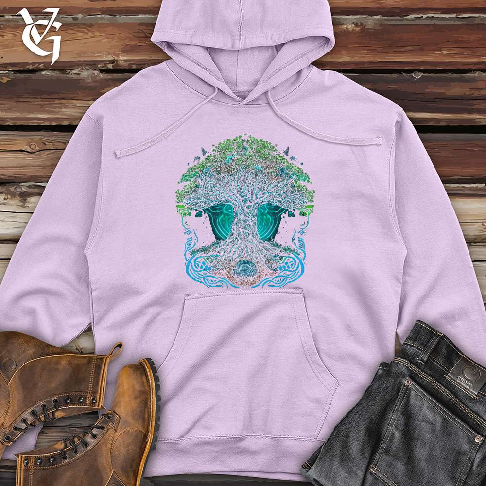 Yggdrasil Spirit Tree Midweight Hooded Sweatshirt