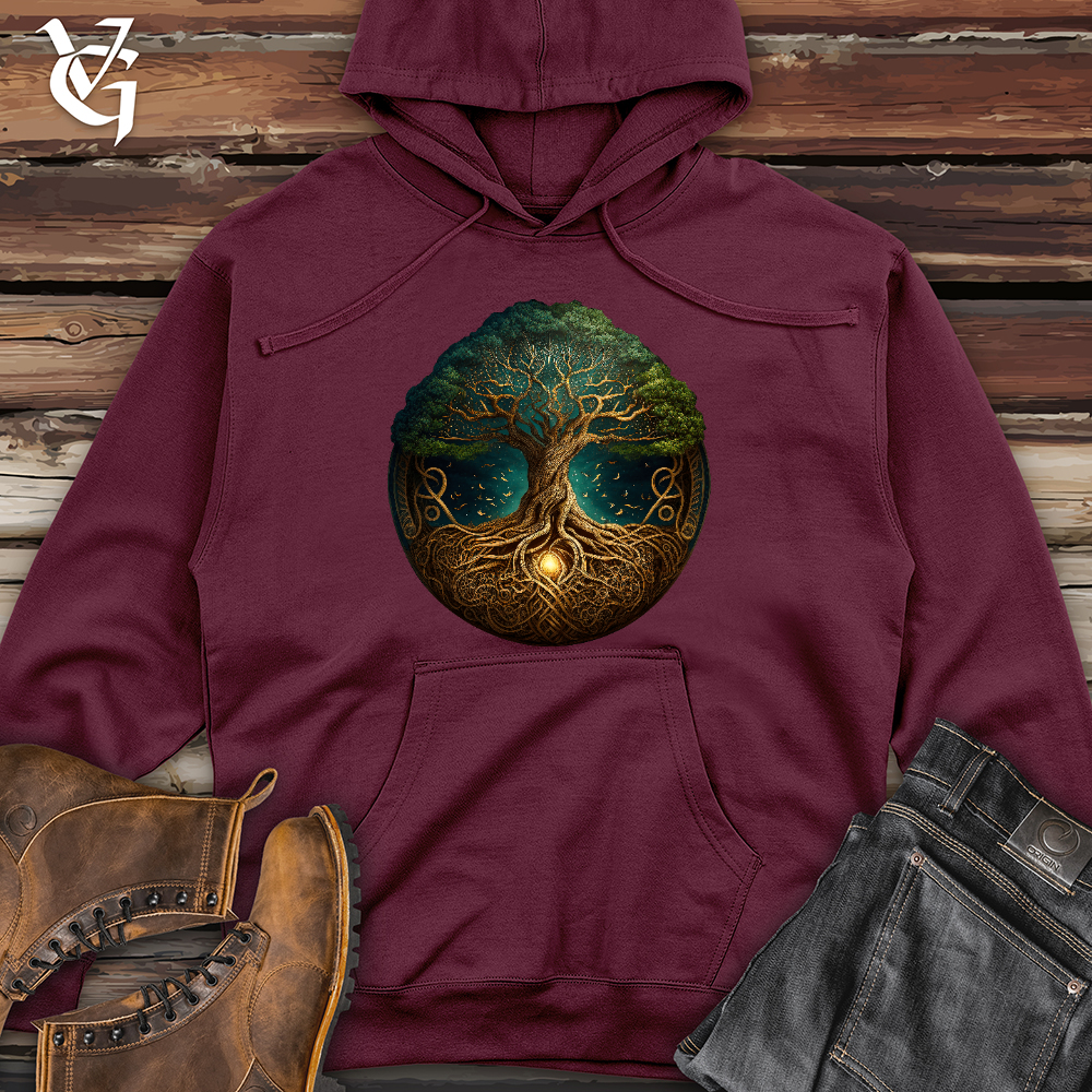 Yggdrasil Tree Midweight Hooded Sweatshirt