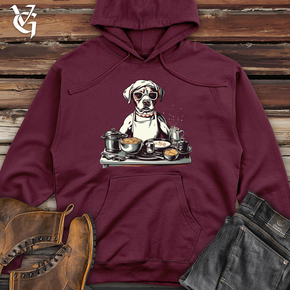Vintage Chef Dog Midweight Hooded Sweatshirt