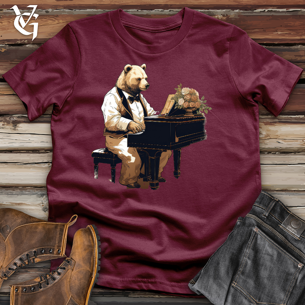Bear Piano Man Cotton Tee