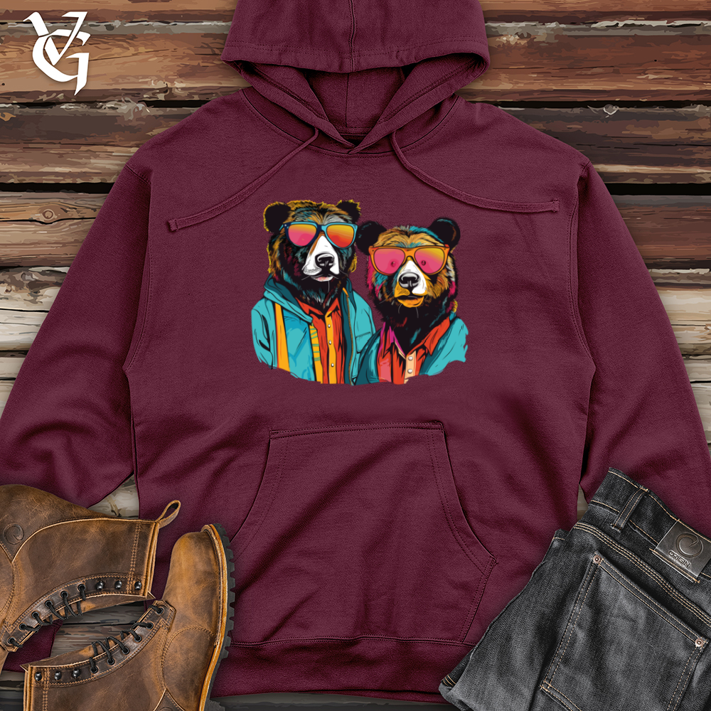 Bears Stylish Shades Midweight Hooded Sweatshirt