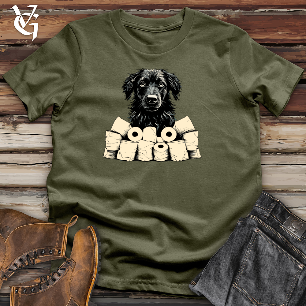 Paper Roll Patrol Black Shepherd Cotton Tee