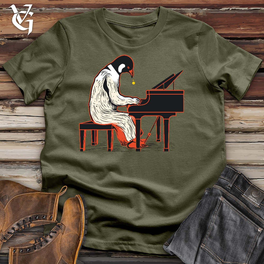 Penguin Playing Piano Cotton Tee