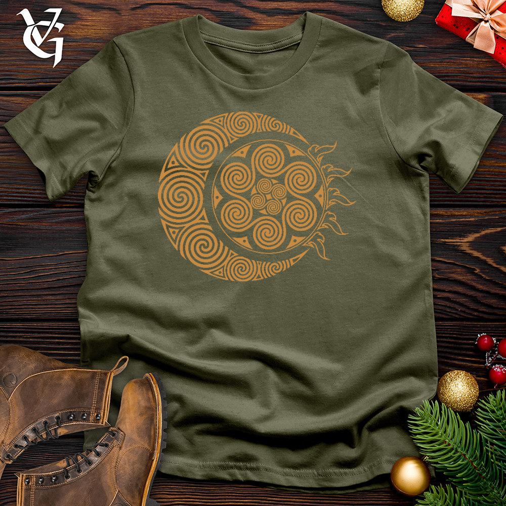 Spiral Celtic Moon 01 Cotton Tee