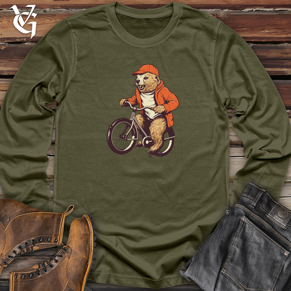 Vintage Pedaling Beaver Long Sleeve