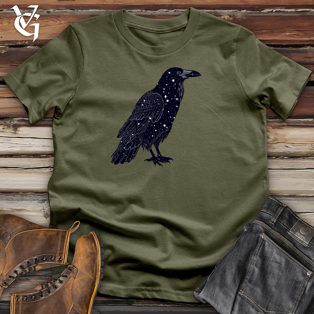 Celestial Raven Silhouette Cotton Tee