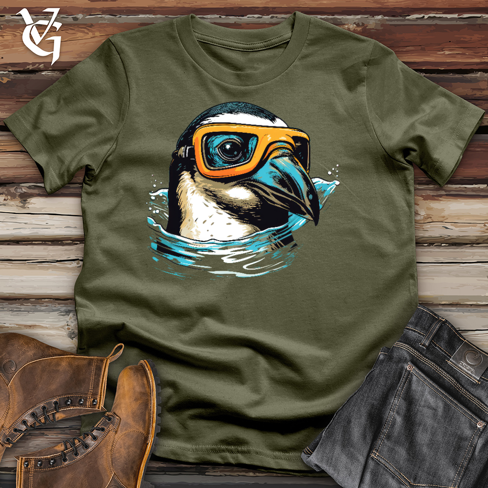 Swimming Penguin Cotton Tee