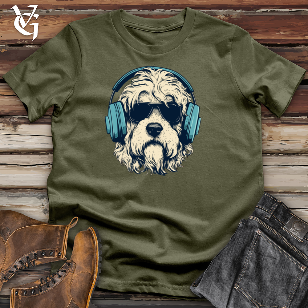 Headphone Rocking Doodle Pooch Cotton Tee