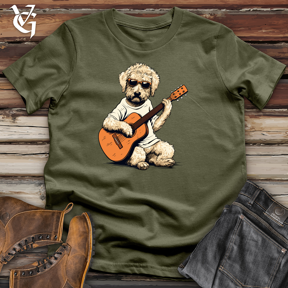 Strumming Doodle Dog Melody Cotton Tee