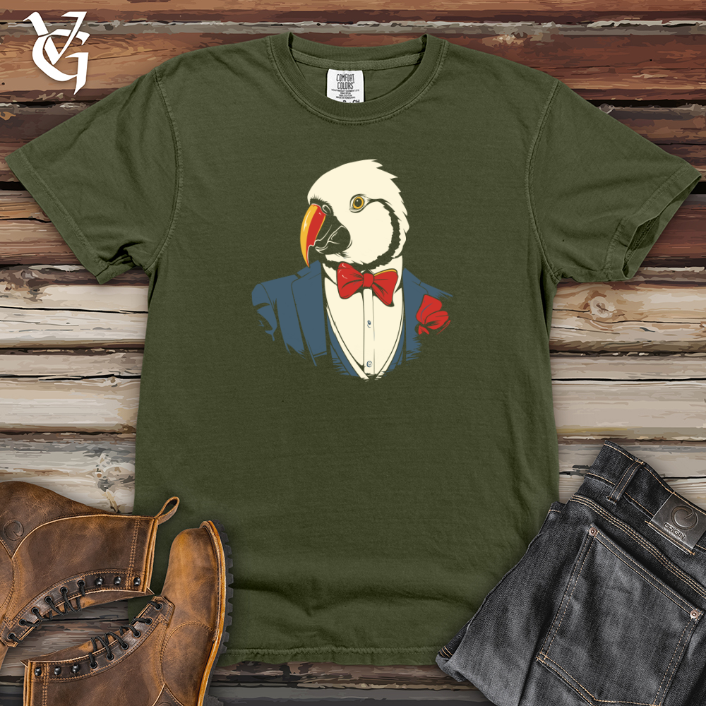 Retro Tuxedo Parrot Heavy Cotton Comfort Colors Tee