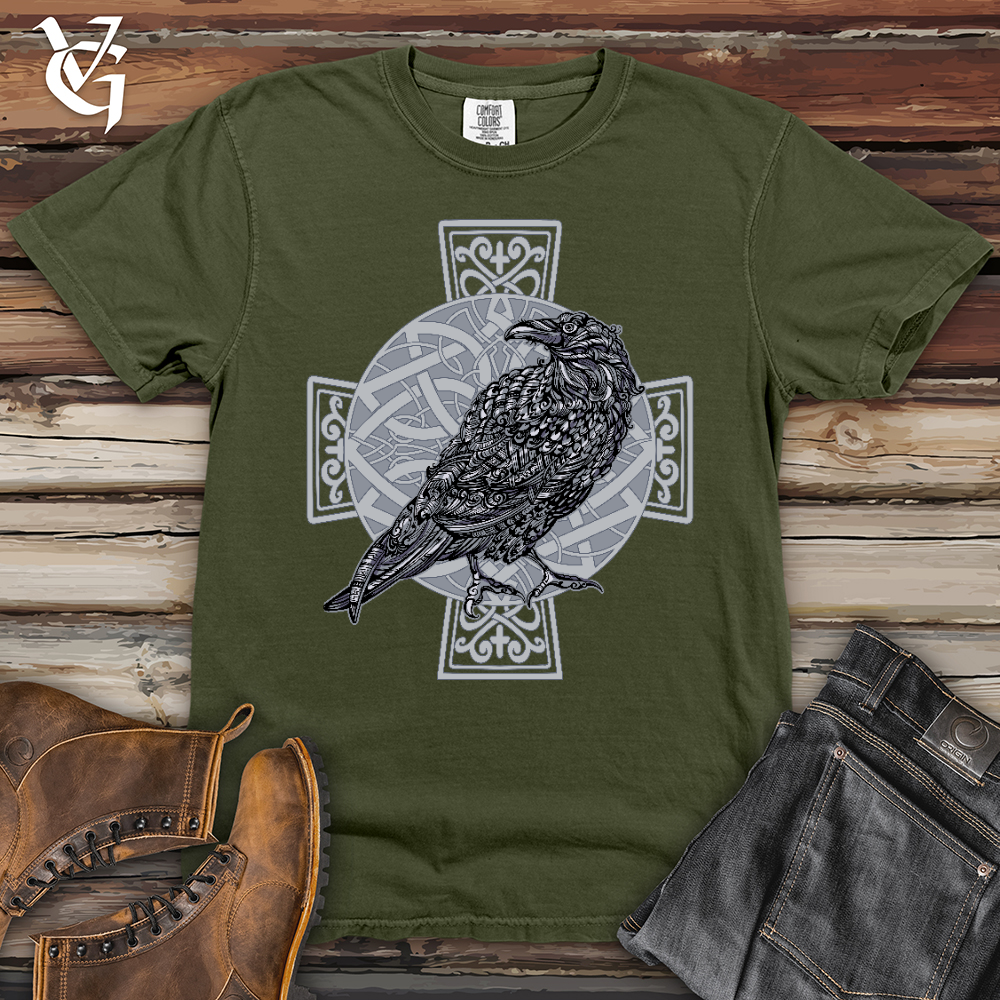 Celtic Cross Raven Heavy Cotton Comfort Colors Tee