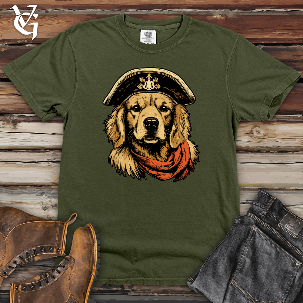 Pirate Pup Golden Retriever Heavy Cotton Comfort Colors Tee