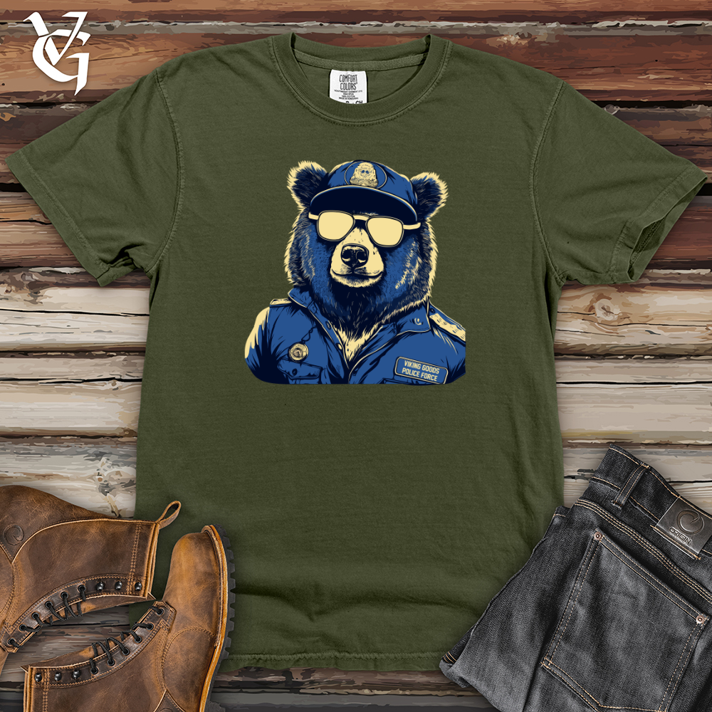 Officer Bear on Duty 01 Heavy Cotton Comfort Colors Tee