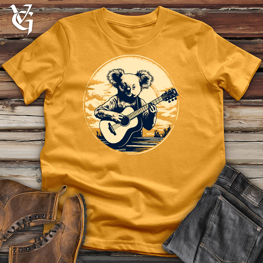 Cute Raccoon Playing Guitar Cotton Tee