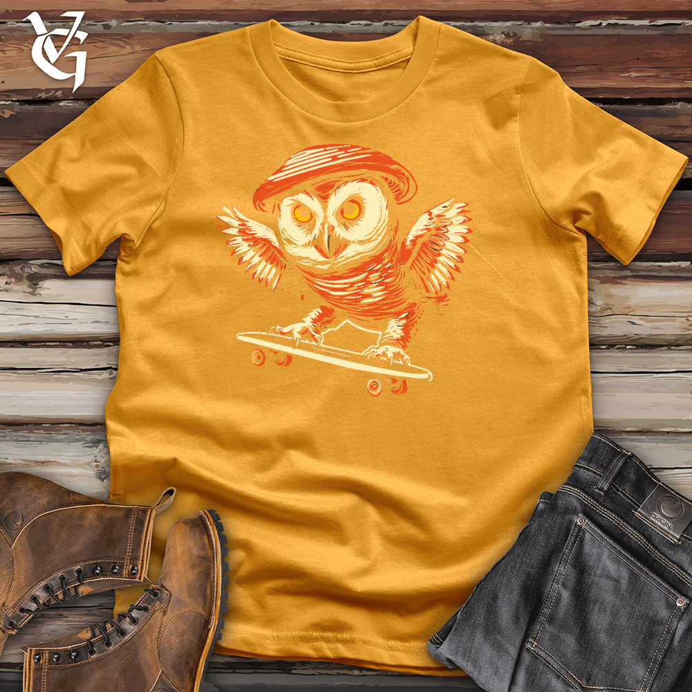 Owl Skate Boarder Cotton Tee