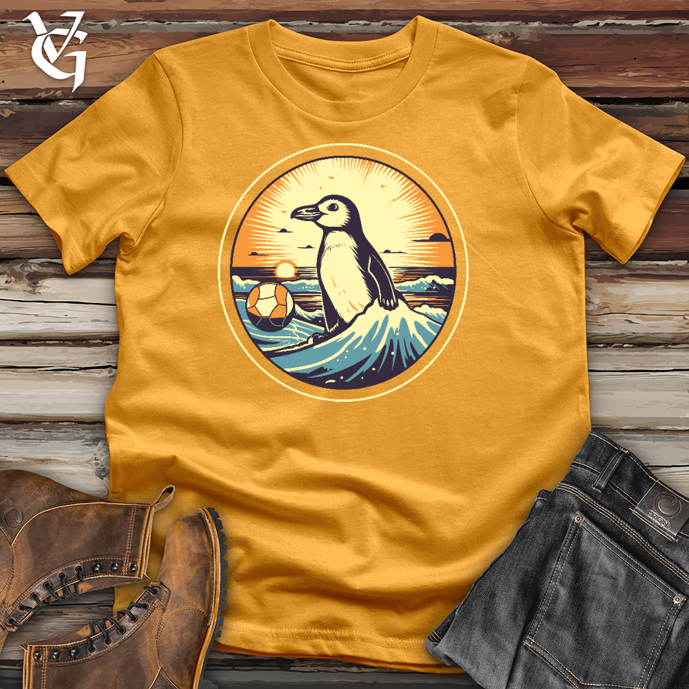 Penguin Playing Volleyball Cotton Tee