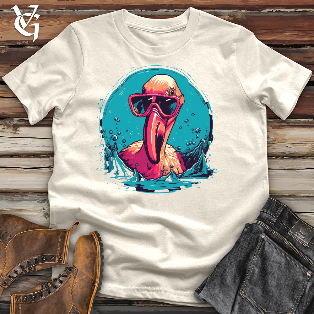 Mischievous Flamingo Cotton Tee