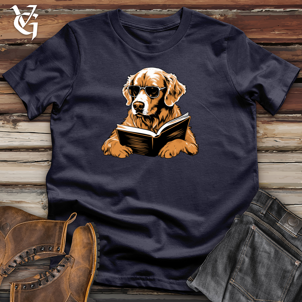 Golden Retriever Literary Escape Cotton Tee