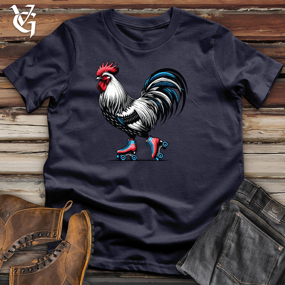 Rooster with Roller Skates Cotton Tee