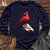 Geometric Cardinal Bird Long Sleeve