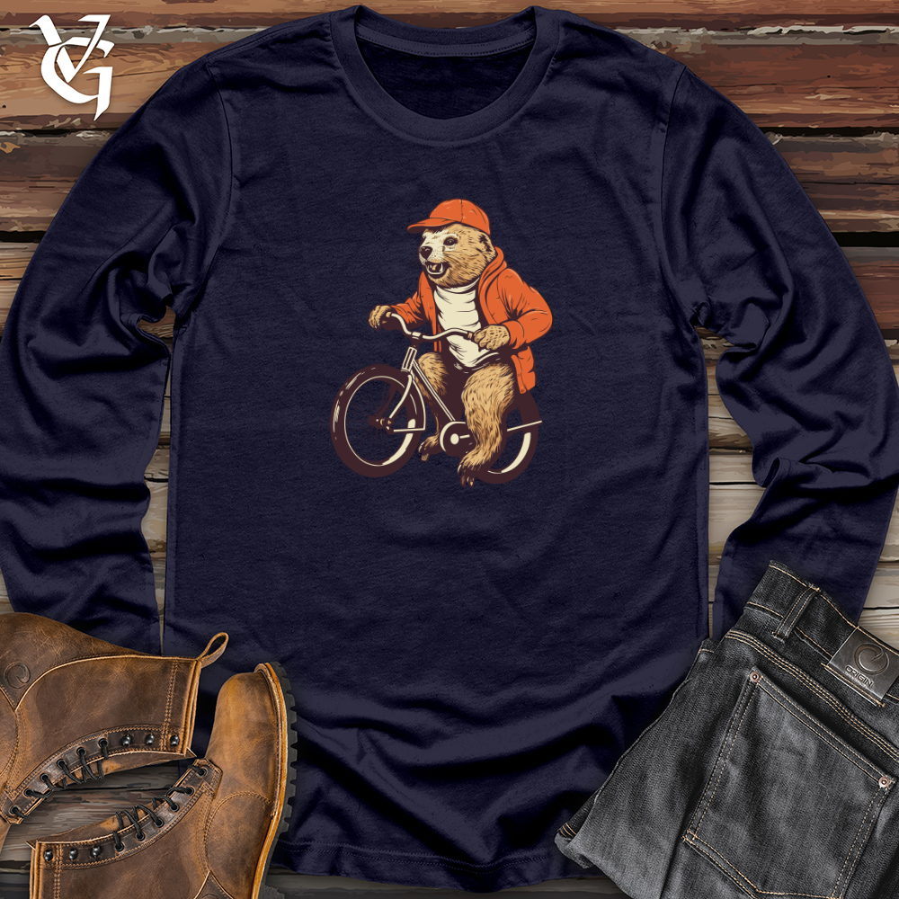 Vintage Pedaling Beaver Long Sleeve