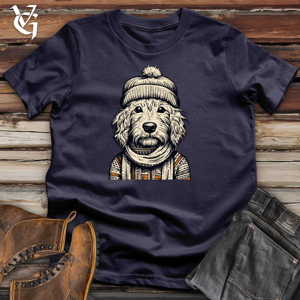 Doodle Dog Beanie Cozy Cotton Tee
