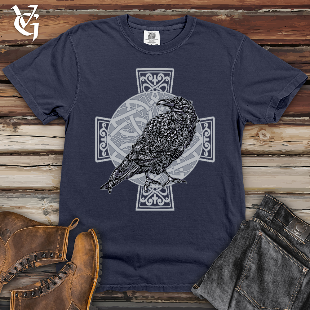 Celtic Cross Raven Heavy Cotton Comfort Colors Tee