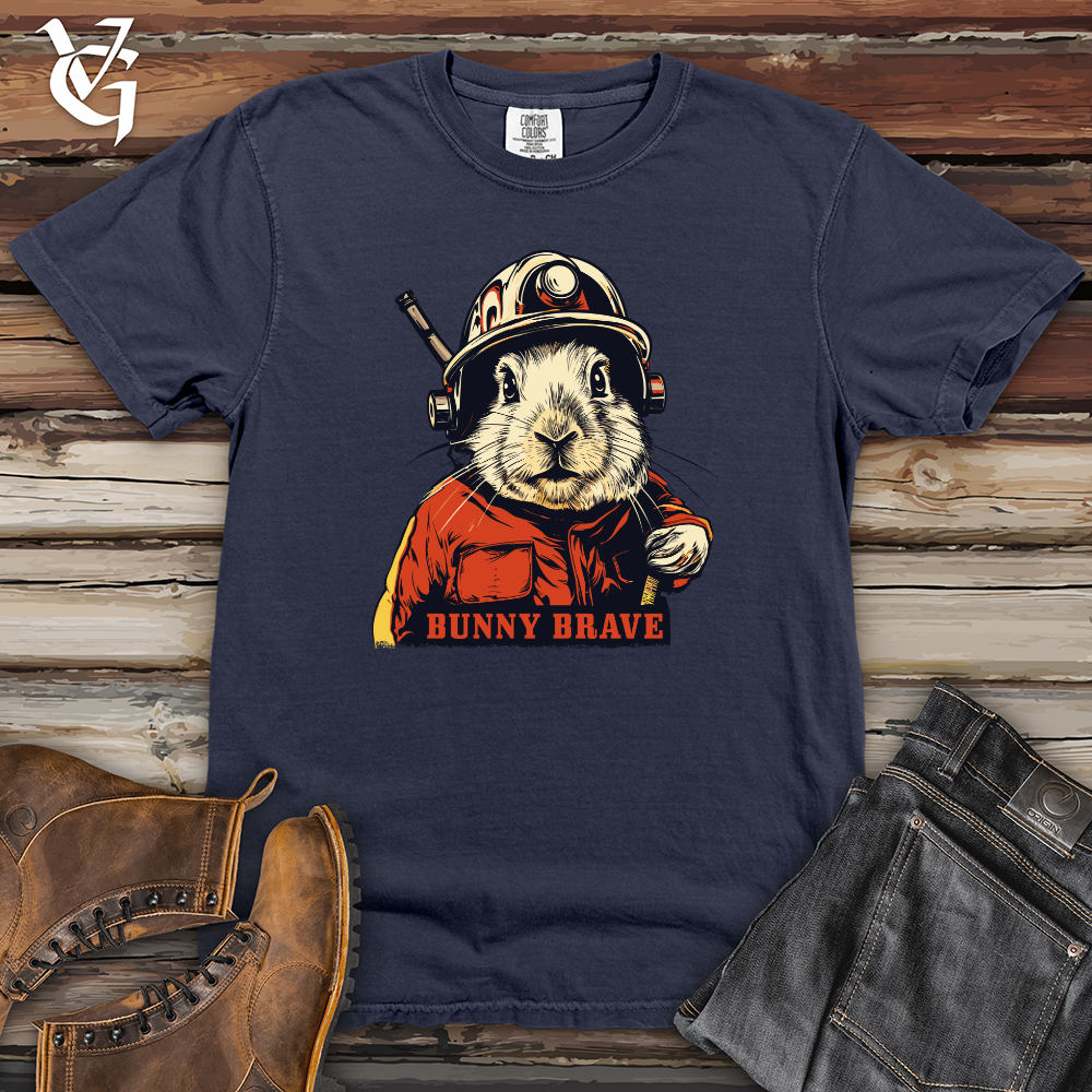 Bunny Brave Firefighter Heavy Cotton Comfort Colors Tee