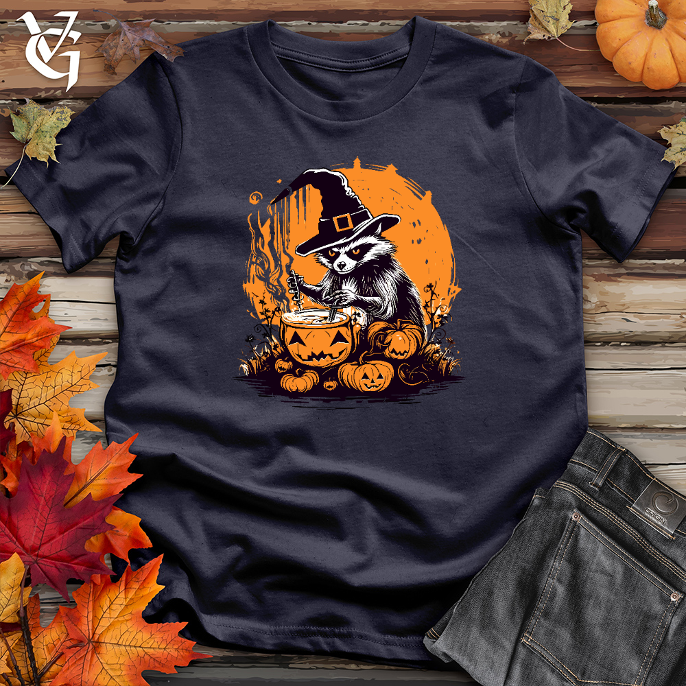 Cauldron Stirring Raccoon Cotton Tee
