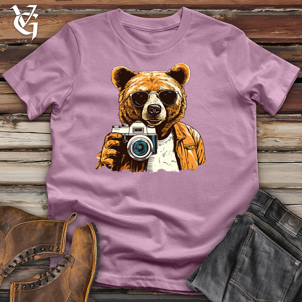 Retro Lens Wielding Bear Cotton Tee