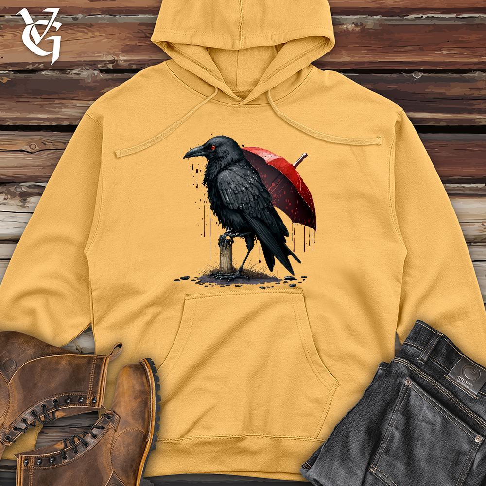 Raven in the Rain Midweight Hooded Sweatshirt