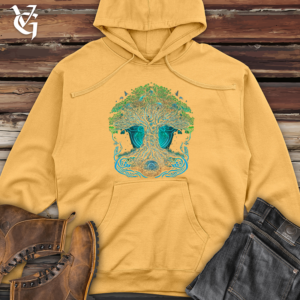 Yggdrasil Spirit Tree Midweight Hooded Sweatshirt