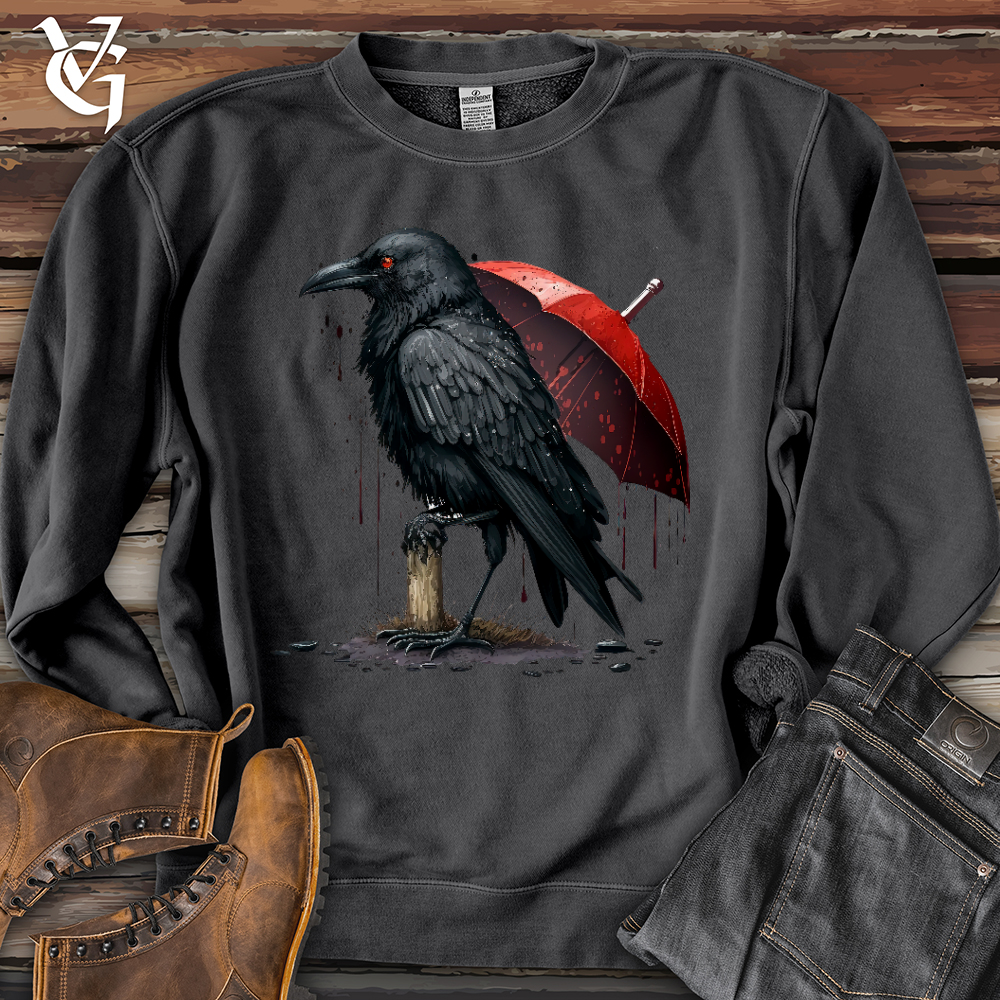 Raven in the Rain Banjo Bison Pigment-Dyed Crewneck