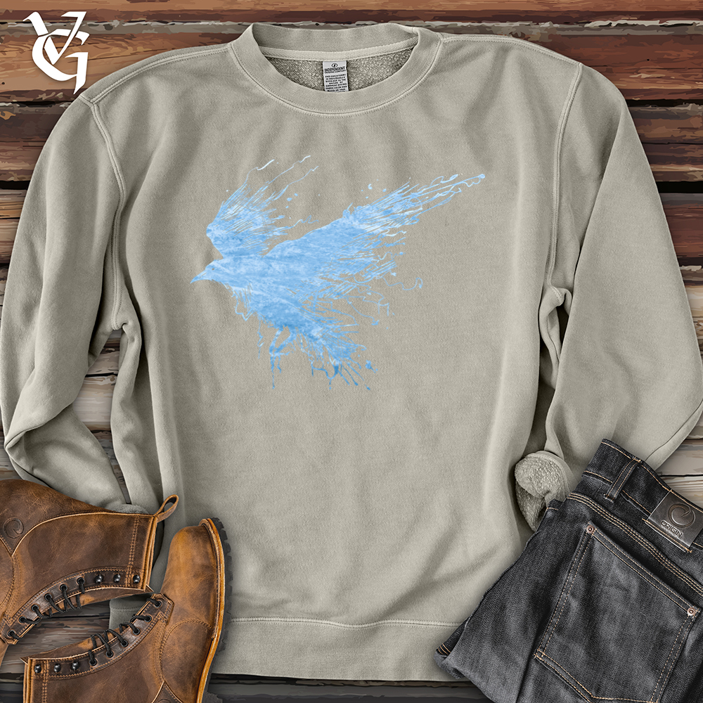 Smokey Winter Raven Pigment-Dyed Crewneck