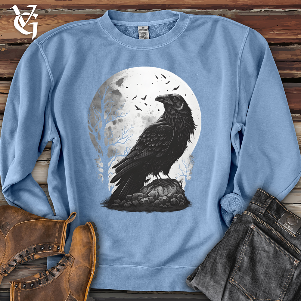 Midnight Raven Perch Pigment-Dyed Crewneck