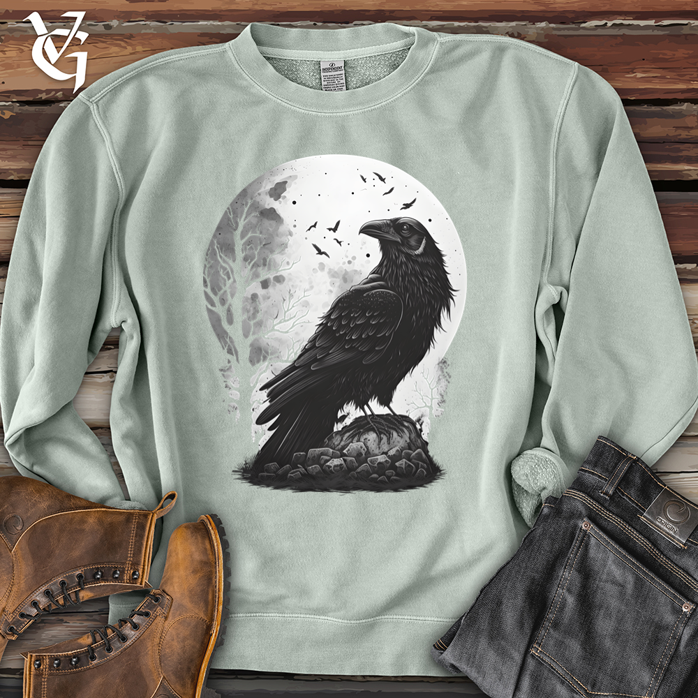 Midnight Raven Perch Pigment-Dyed Crewneck