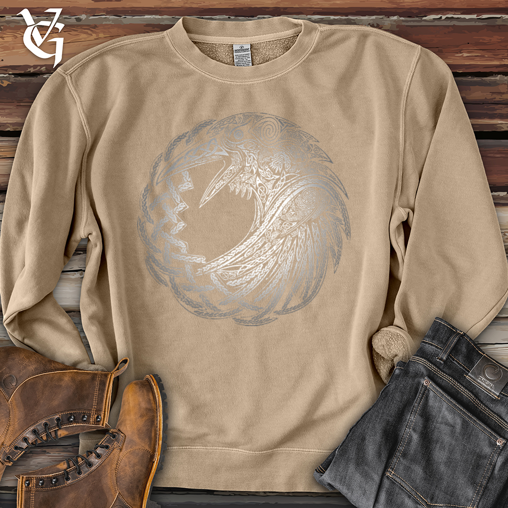 Silver Glass Raven Pigment-Dyed Crewneck