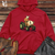 Vintage Tractor Riding Pig Midweight Hooded Sweatshirt
