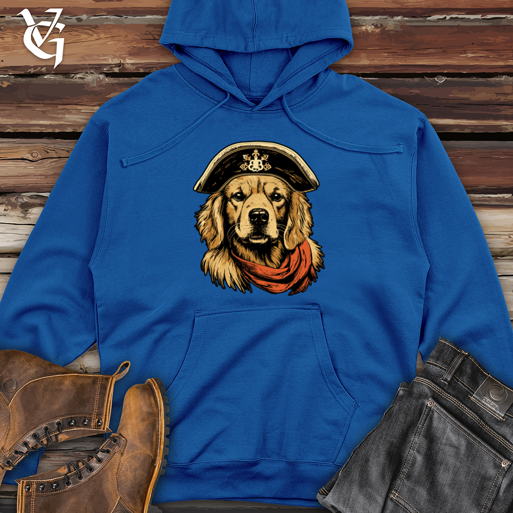 Pirate Pup Golden Retriever Midweight Hooded Sweatshirt