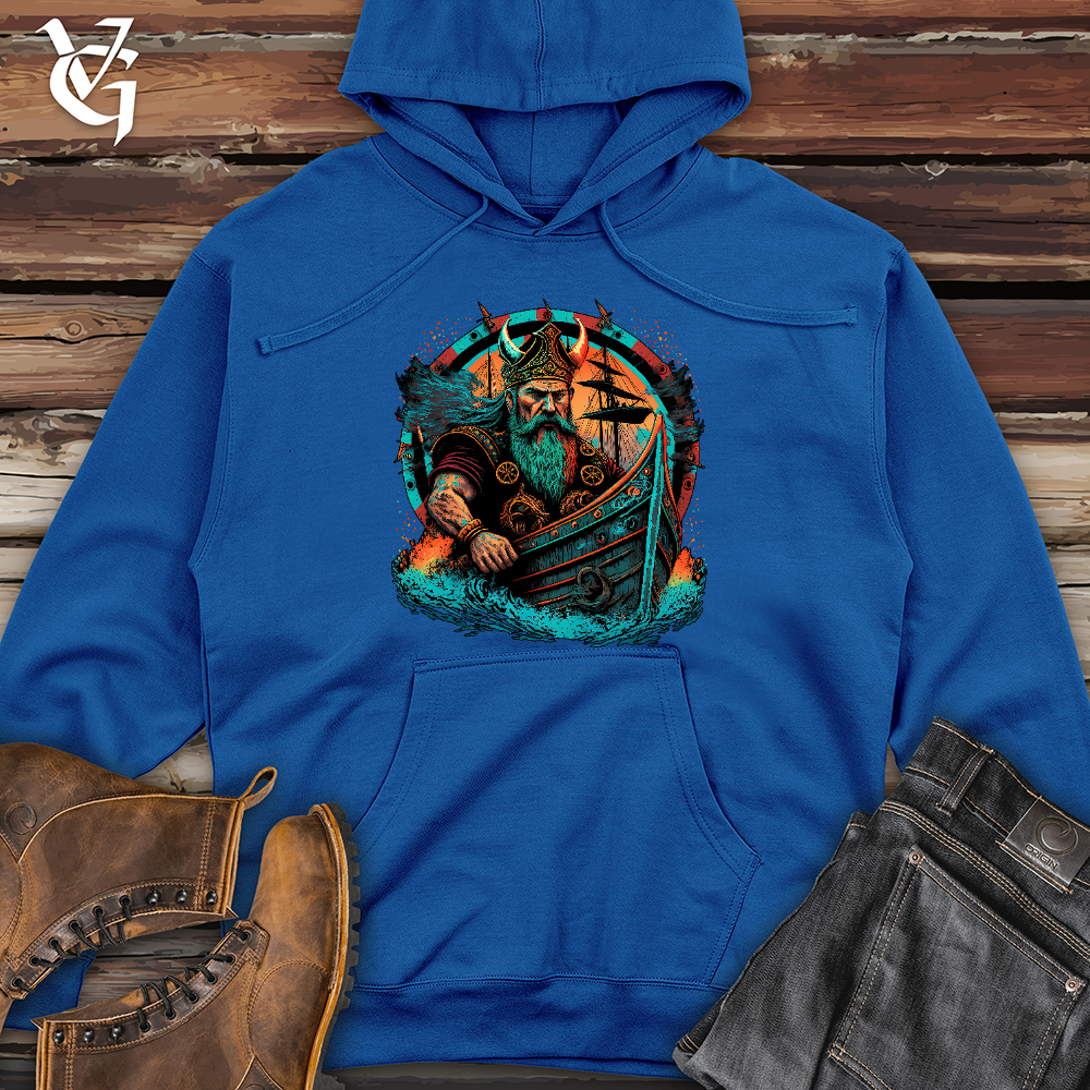 Viking Ship Midweight Hooded Sweatshirt