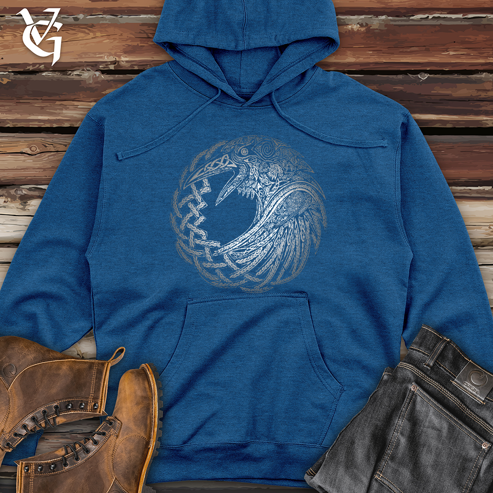 Silver Glass Raven Midweight Hooded Sweatshirt