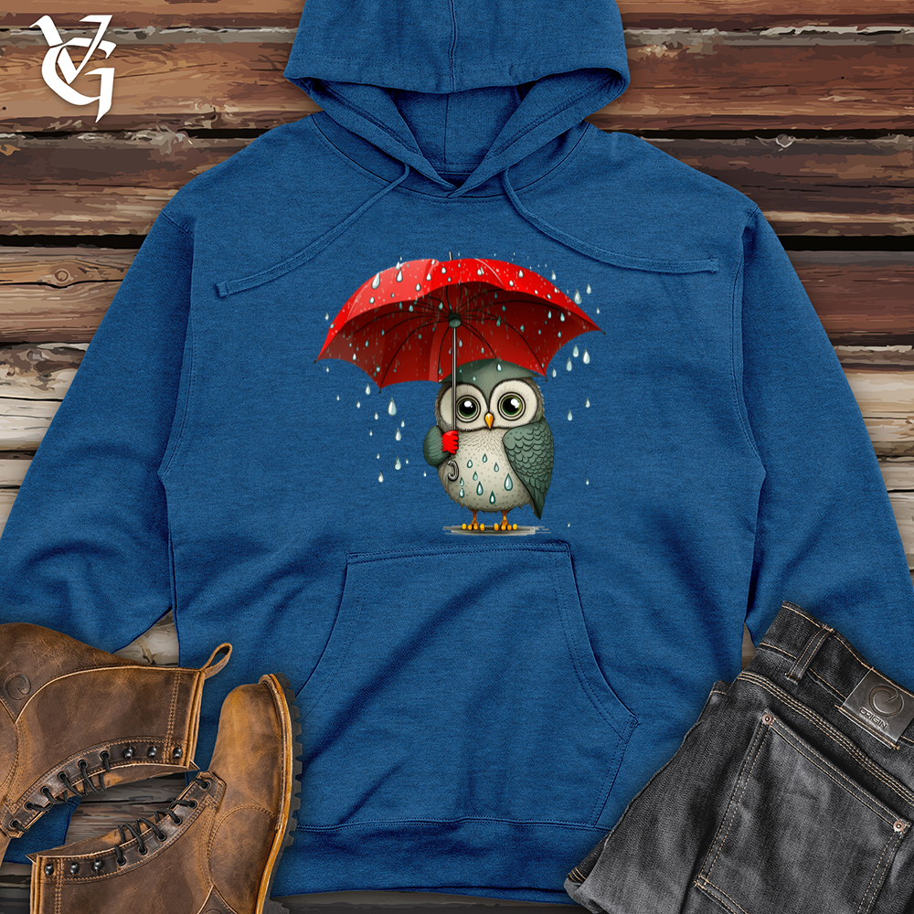 Owl In The Rain Midweight Hooded Sweatshirt