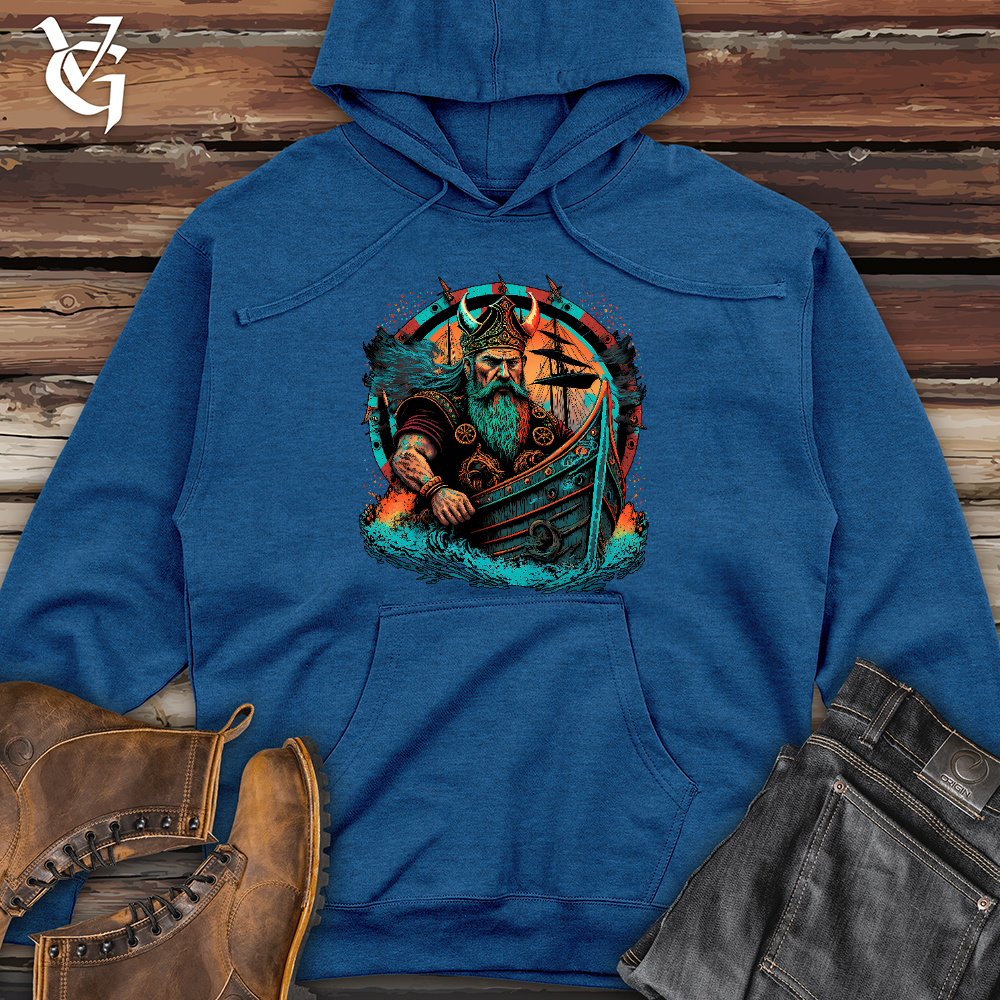 Viking Ship Midweight Hooded Sweatshirt