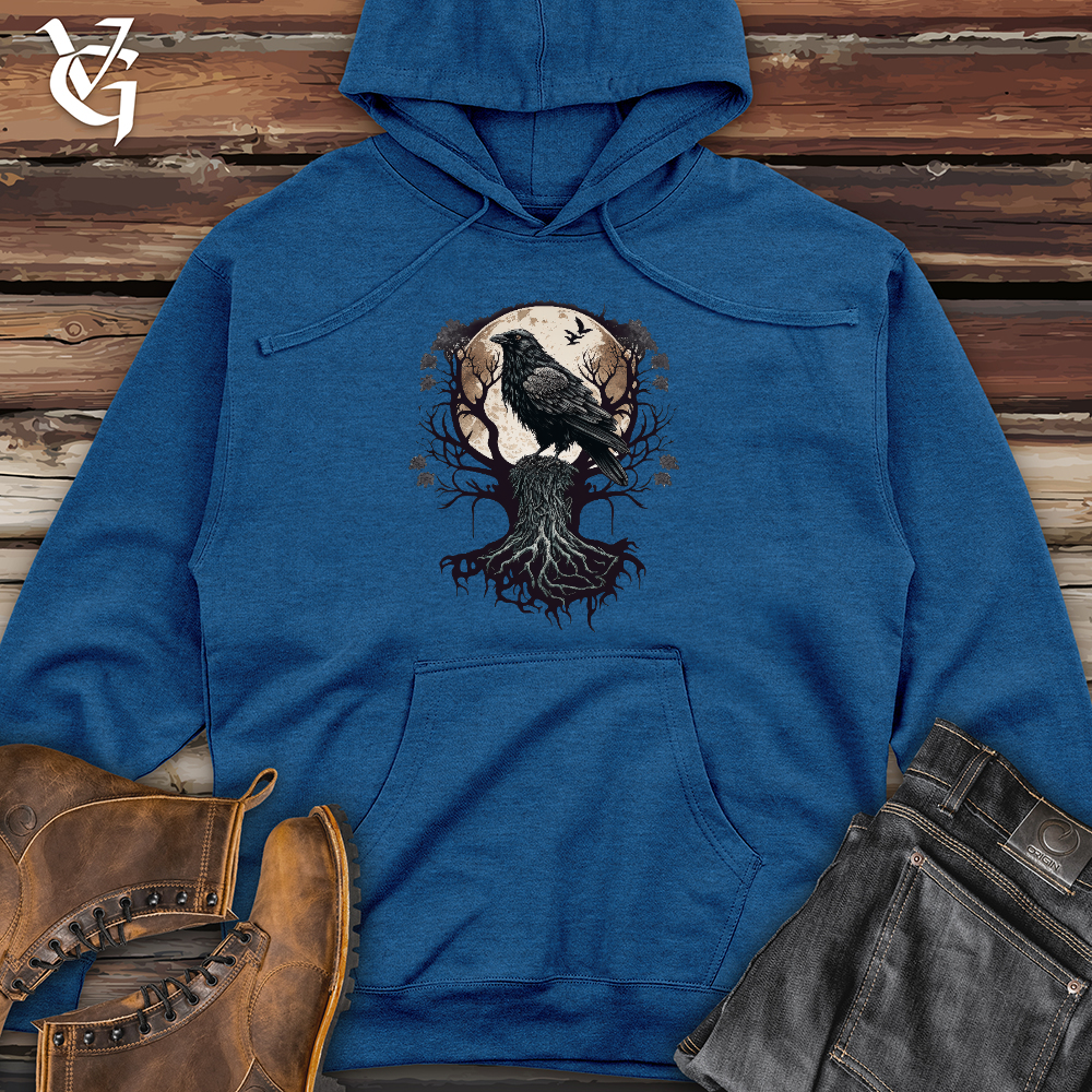Full Moon Raven Midweight Hooded Sweatshirt