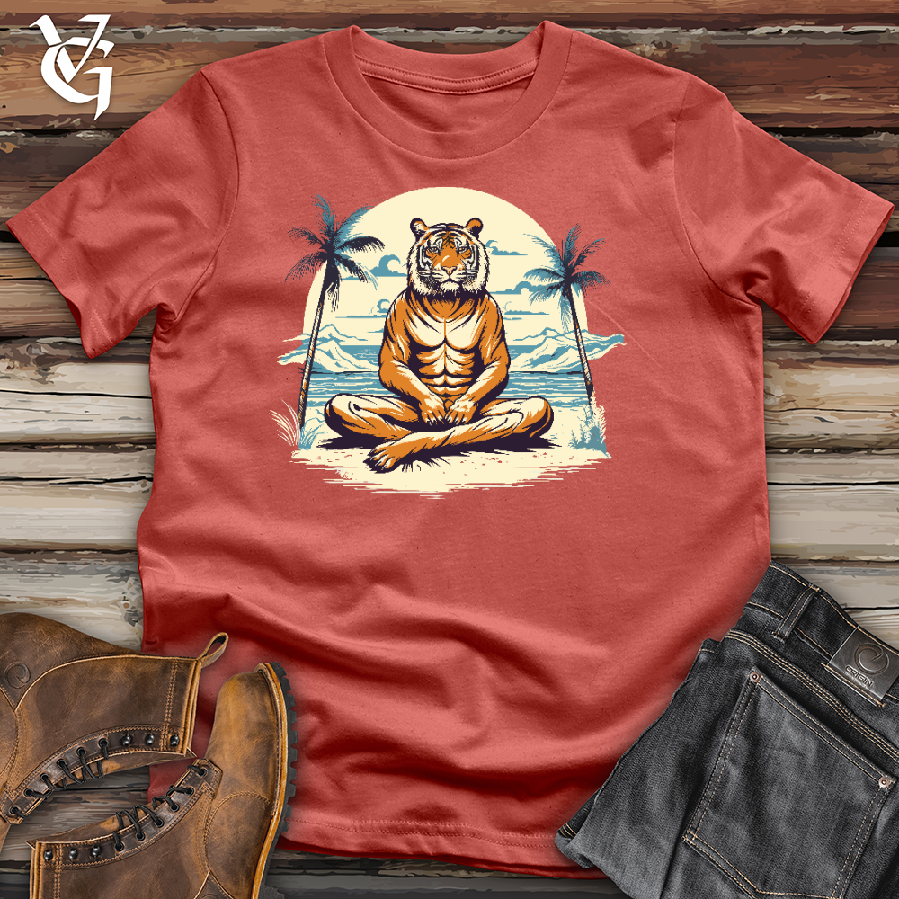 Tiger Doing Yoga Cotton Tee