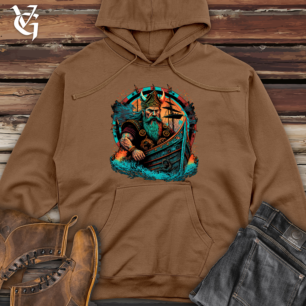 Viking Ship Midweight Hooded Sweatshirt