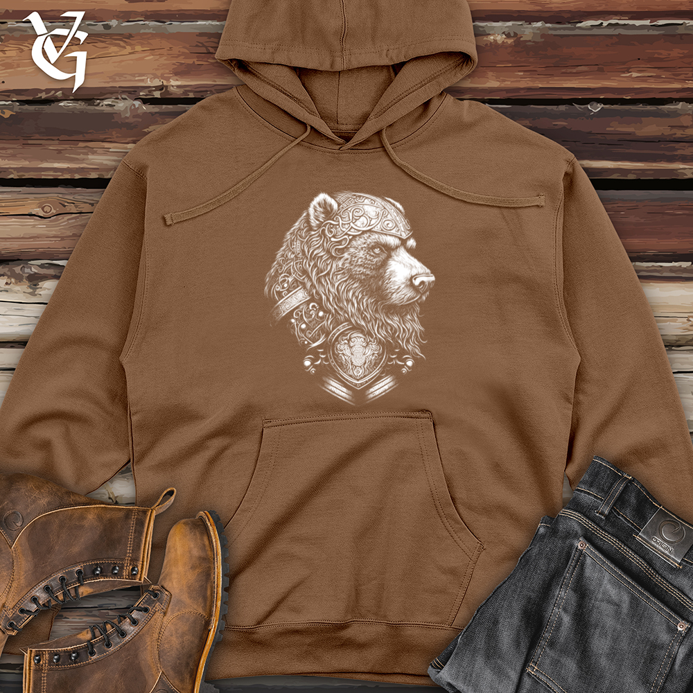 Handsome Celtic Bear Midweight Hooded Sweatshirt
